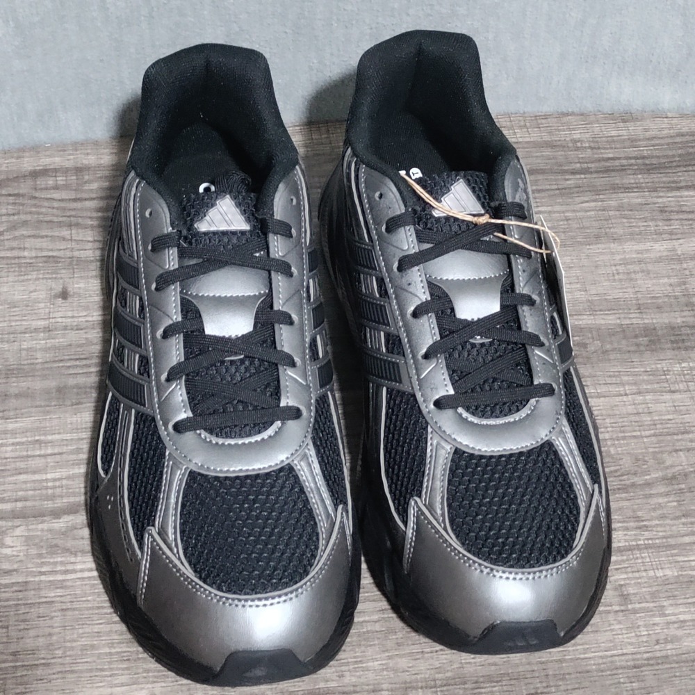 Adidas Sneakers‎ Mens 11 TECHNOCHAOS 2000 Black Iron Metallic Trainers NIB - Picture 6 of 11
